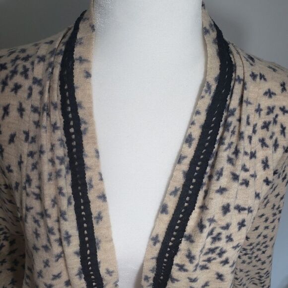 Anthro Sparrow Soft Soaring Bird Print Sweater - Picture 5 of 9